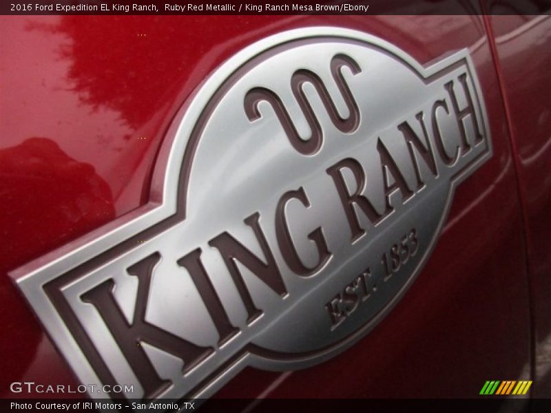 Ruby Red Metallic / King Ranch Mesa Brown/Ebony 2016 Ford Expedition EL King Ranch