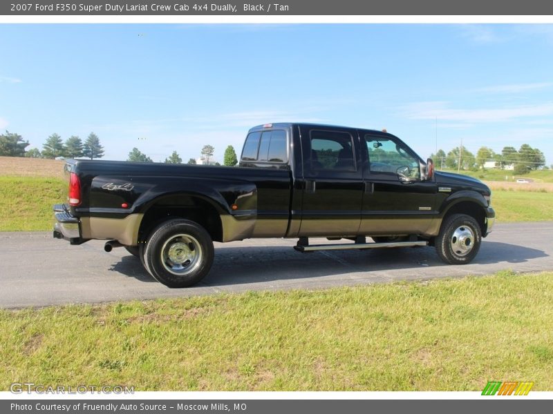 Black / Tan 2007 Ford F350 Super Duty Lariat Crew Cab 4x4 Dually