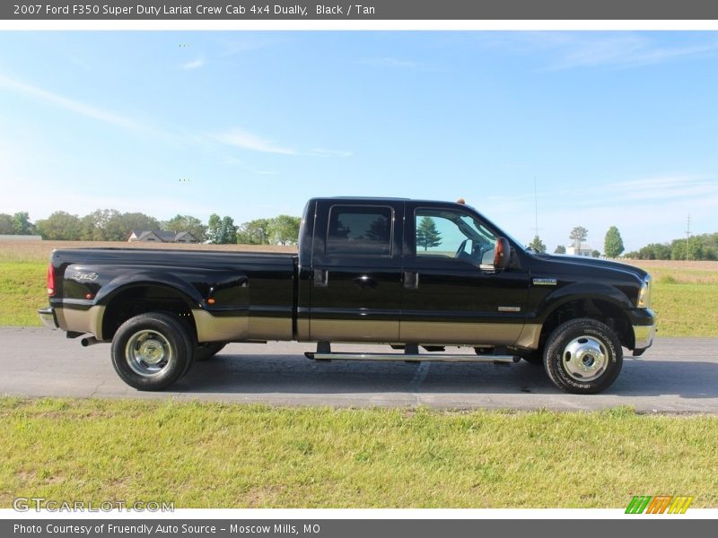 Black / Tan 2007 Ford F350 Super Duty Lariat Crew Cab 4x4 Dually