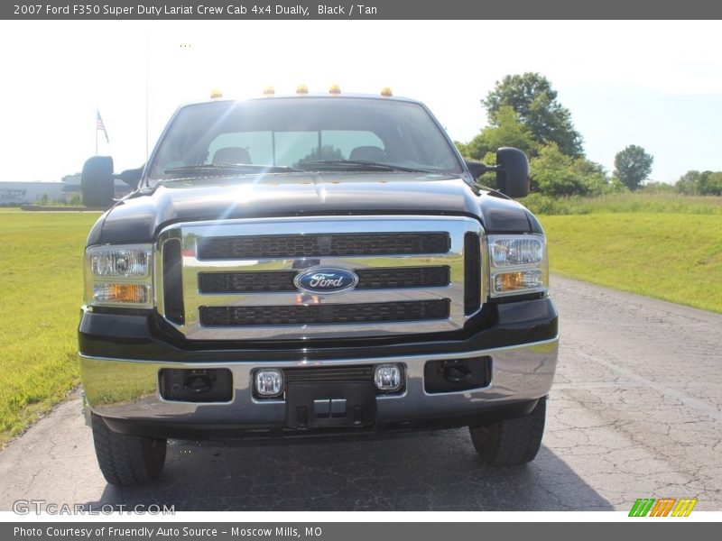 Black / Tan 2007 Ford F350 Super Duty Lariat Crew Cab 4x4 Dually