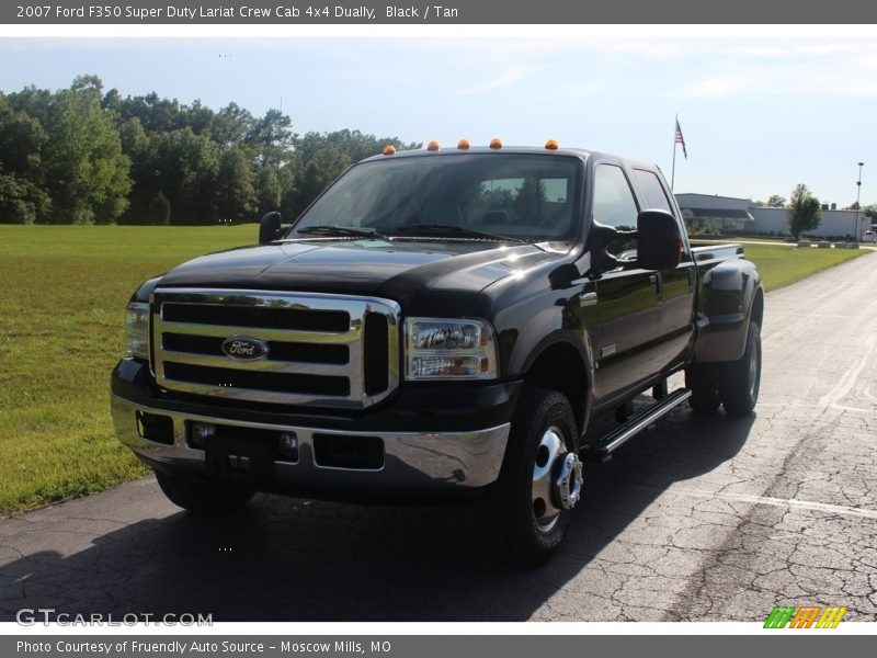 Black / Tan 2007 Ford F350 Super Duty Lariat Crew Cab 4x4 Dually