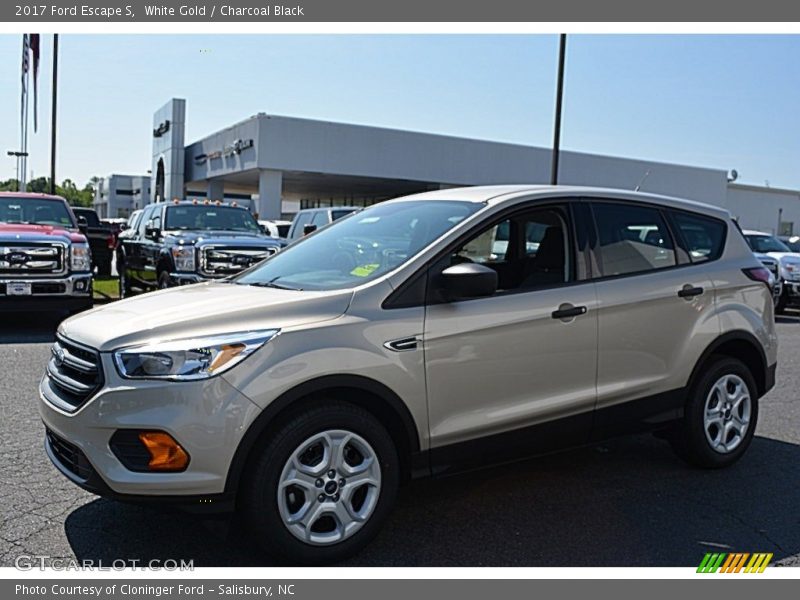 White Gold / Charcoal Black 2017 Ford Escape S
