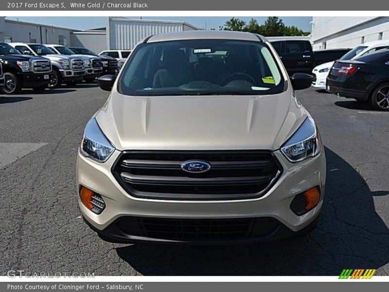 White Gold / Charcoal Black 2017 Ford Escape S