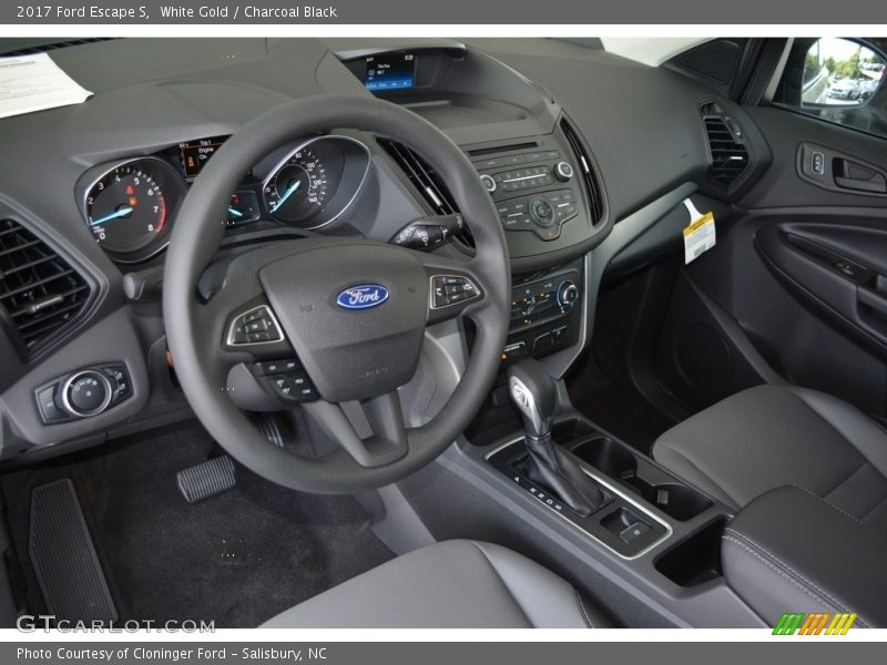 White Gold / Charcoal Black 2017 Ford Escape S