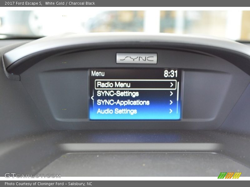 White Gold / Charcoal Black 2017 Ford Escape S