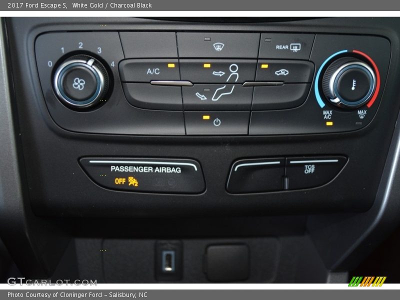 White Gold / Charcoal Black 2017 Ford Escape S