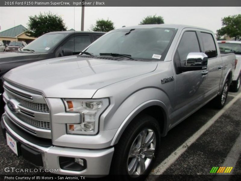 Ingot Silver / Black 2016 Ford F150 Platinum SuperCrew