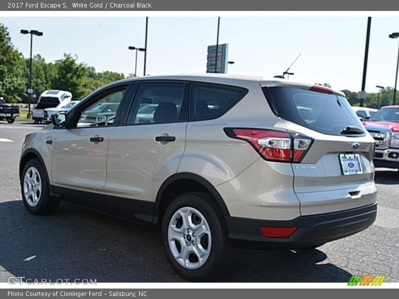 White Gold / Charcoal Black 2017 Ford Escape S