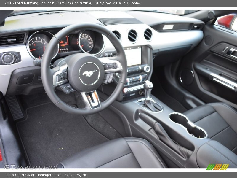 Ebony Interior - 2016 Mustang EcoBoost Premium Convertible 
