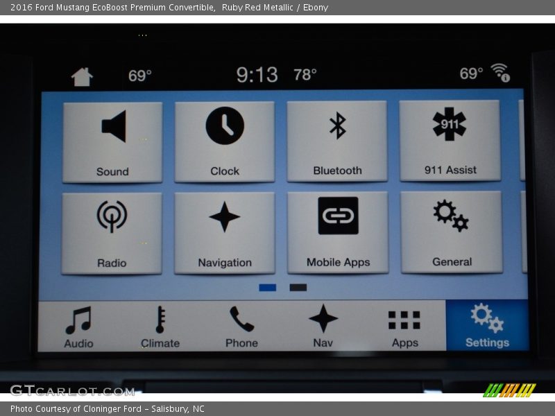 Ruby Red Metallic / Ebony 2016 Ford Mustang EcoBoost Premium Convertible