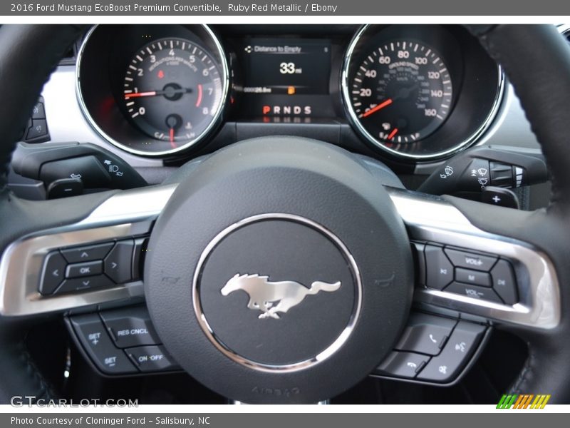 Ruby Red Metallic / Ebony 2016 Ford Mustang EcoBoost Premium Convertible
