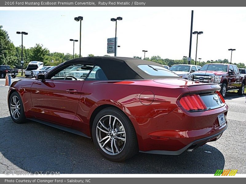 Ruby Red Metallic / Ebony 2016 Ford Mustang EcoBoost Premium Convertible