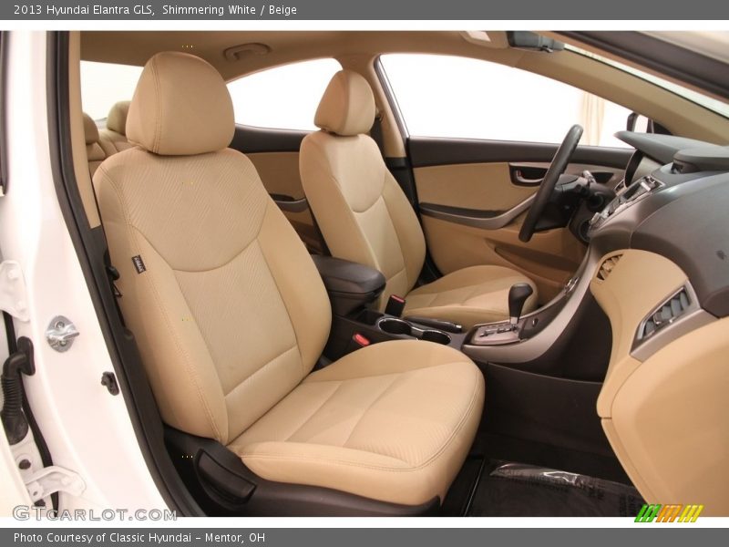 Shimmering White / Beige 2013 Hyundai Elantra GLS