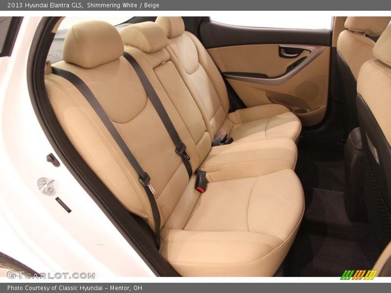 Shimmering White / Beige 2013 Hyundai Elantra GLS