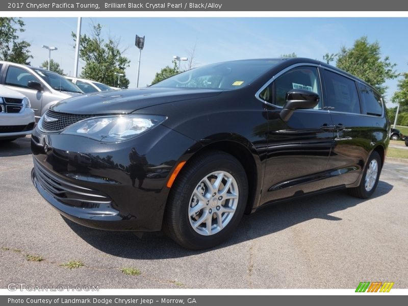 Brilliant Black Crystal Pearl / Black/Alloy 2017 Chrysler Pacifica Touring