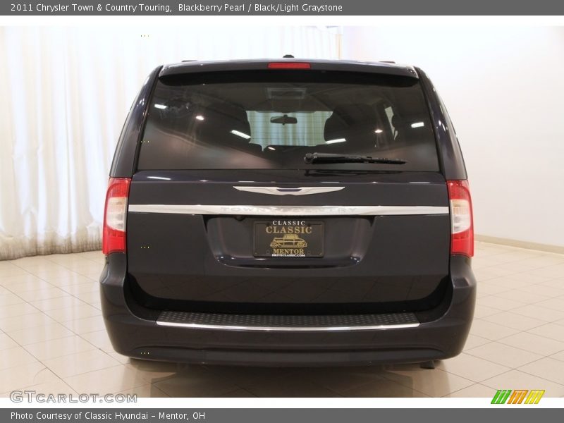 Blackberry Pearl / Black/Light Graystone 2011 Chrysler Town & Country Touring