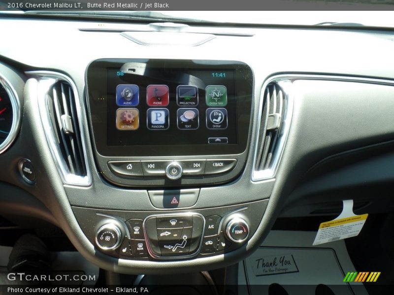 Butte Red Metallic / Jet Black 2016 Chevrolet Malibu LT