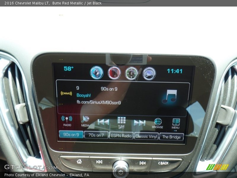 Butte Red Metallic / Jet Black 2016 Chevrolet Malibu LT