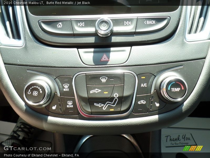Butte Red Metallic / Jet Black 2016 Chevrolet Malibu LT