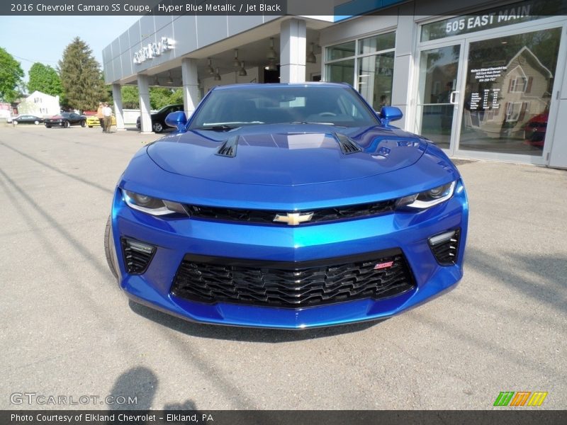 Hyper Blue Metallic / Jet Black 2016 Chevrolet Camaro SS Coupe