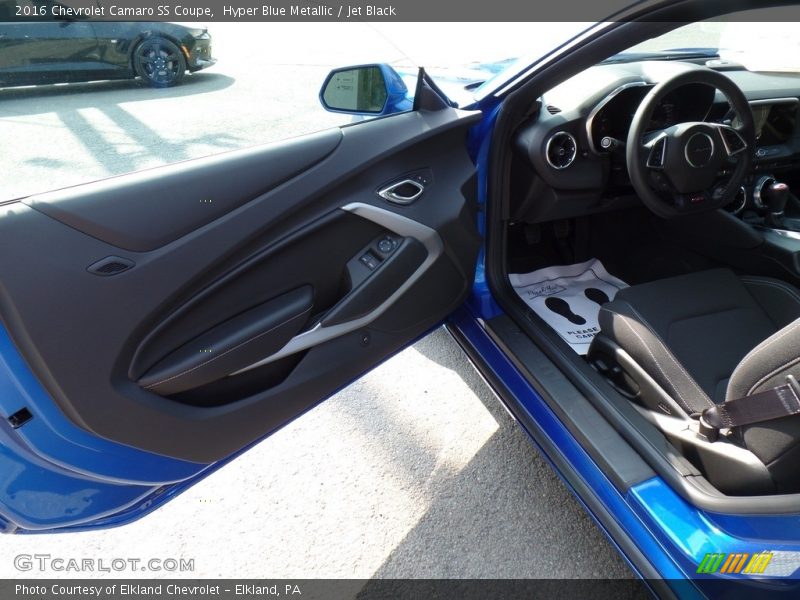 Hyper Blue Metallic / Jet Black 2016 Chevrolet Camaro SS Coupe