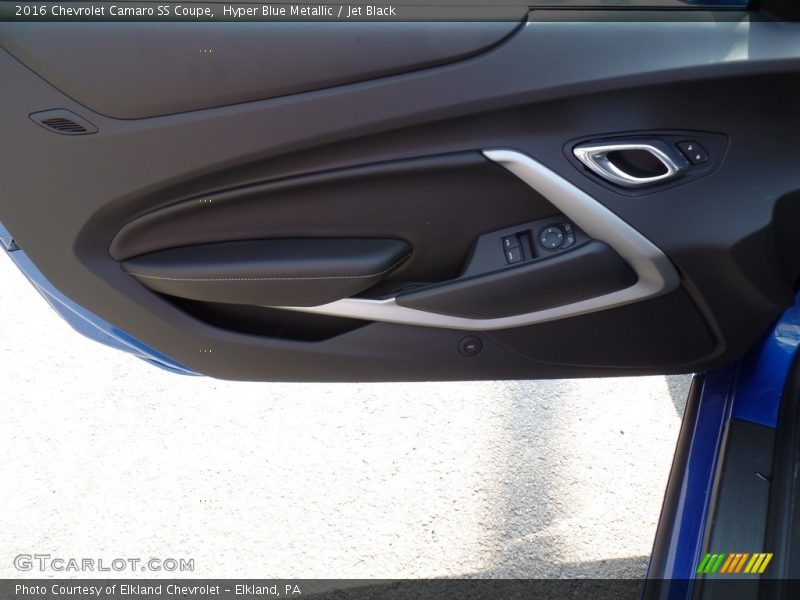 Hyper Blue Metallic / Jet Black 2016 Chevrolet Camaro SS Coupe