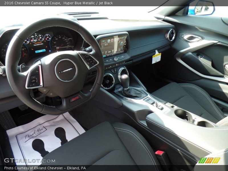 Hyper Blue Metallic / Jet Black 2016 Chevrolet Camaro SS Coupe