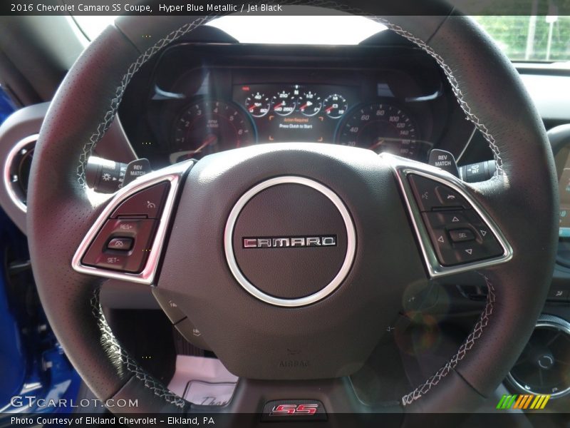 Hyper Blue Metallic / Jet Black 2016 Chevrolet Camaro SS Coupe