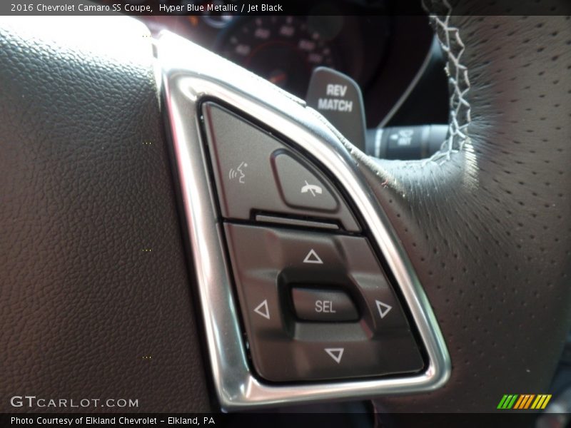 Hyper Blue Metallic / Jet Black 2016 Chevrolet Camaro SS Coupe