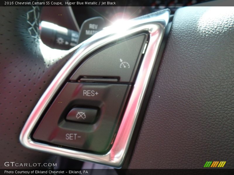 Hyper Blue Metallic / Jet Black 2016 Chevrolet Camaro SS Coupe