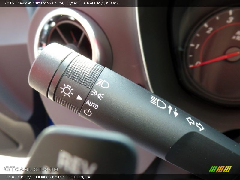Hyper Blue Metallic / Jet Black 2016 Chevrolet Camaro SS Coupe