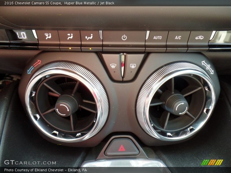 Hyper Blue Metallic / Jet Black 2016 Chevrolet Camaro SS Coupe