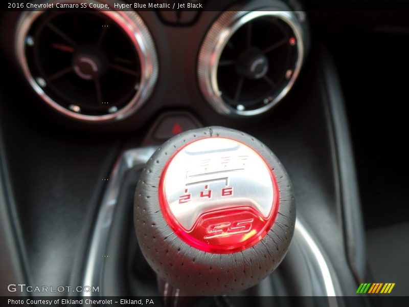 Hyper Blue Metallic / Jet Black 2016 Chevrolet Camaro SS Coupe