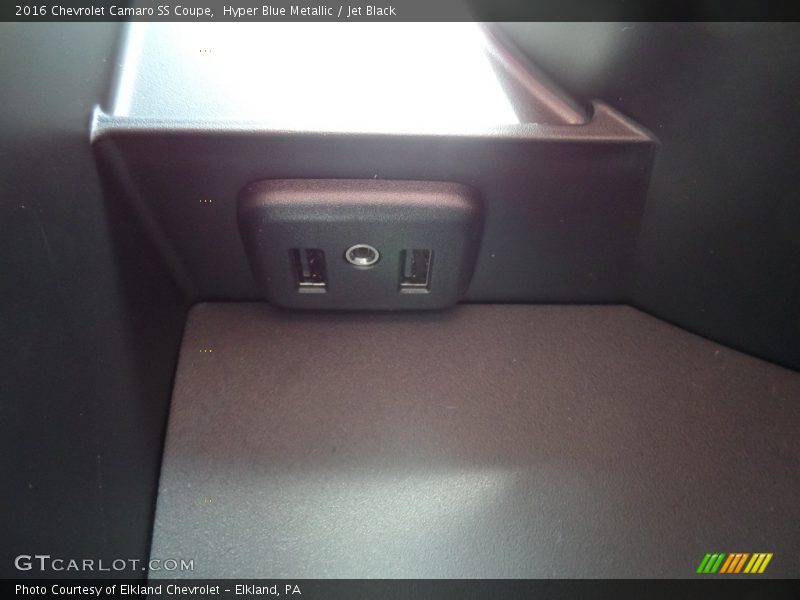 Hyper Blue Metallic / Jet Black 2016 Chevrolet Camaro SS Coupe