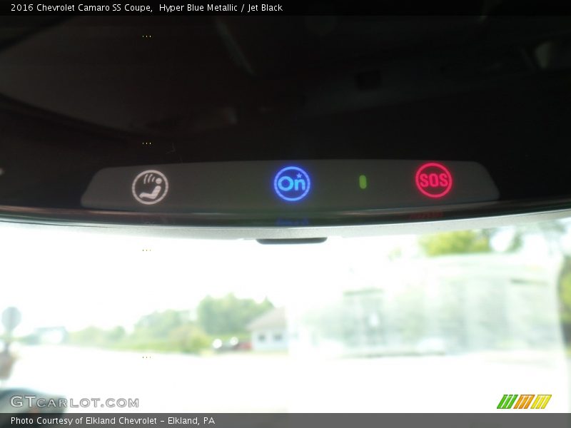 Hyper Blue Metallic / Jet Black 2016 Chevrolet Camaro SS Coupe
