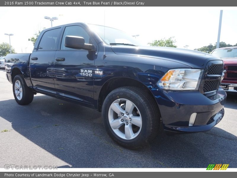 True Blue Pearl / Black/Diesel Gray 2016 Ram 1500 Tradesman Crew Cab 4x4