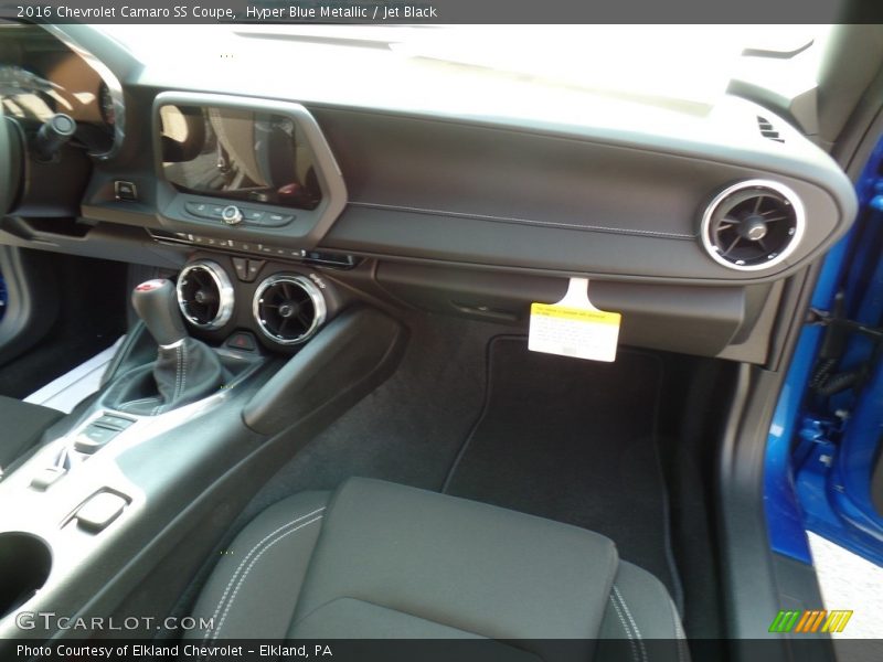 Hyper Blue Metallic / Jet Black 2016 Chevrolet Camaro SS Coupe