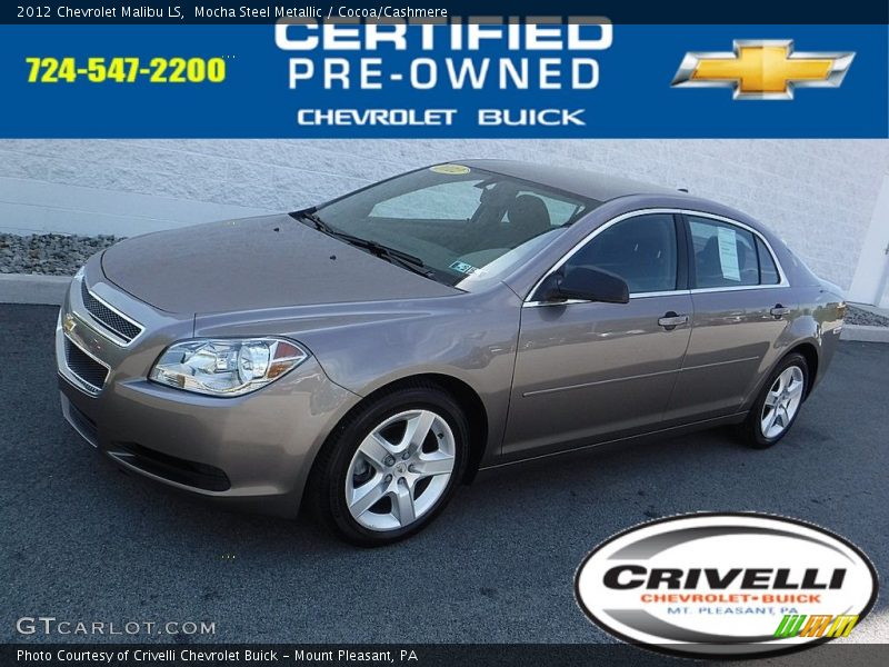 Mocha Steel Metallic / Cocoa/Cashmere 2012 Chevrolet Malibu LS
