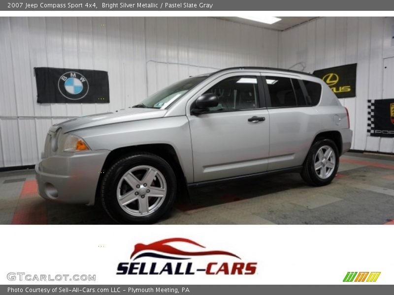 Bright Silver Metallic / Pastel Slate Gray 2007 Jeep Compass Sport 4x4