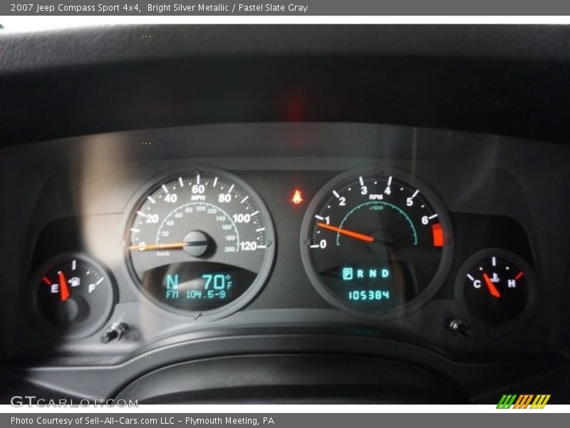 Bright Silver Metallic / Pastel Slate Gray 2007 Jeep Compass Sport 4x4