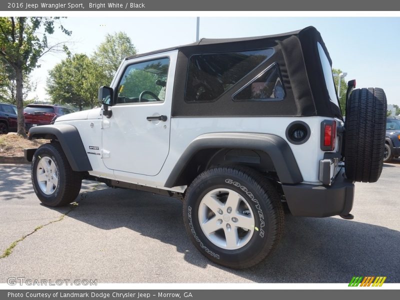 Bright White / Black 2016 Jeep Wrangler Sport