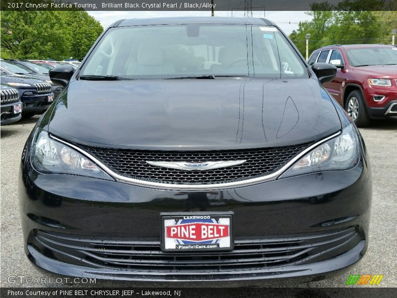 Brilliant Black Crystal Pearl / Black/Alloy 2017 Chrysler Pacifica Touring