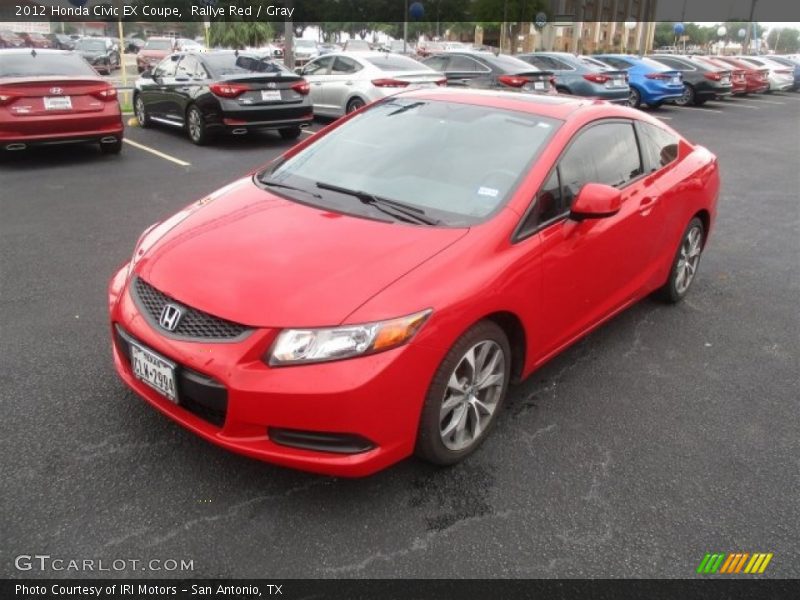 Rallye Red / Gray 2012 Honda Civic EX Coupe