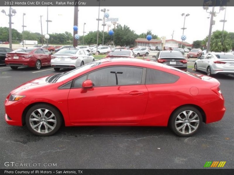 Rallye Red / Gray 2012 Honda Civic EX Coupe