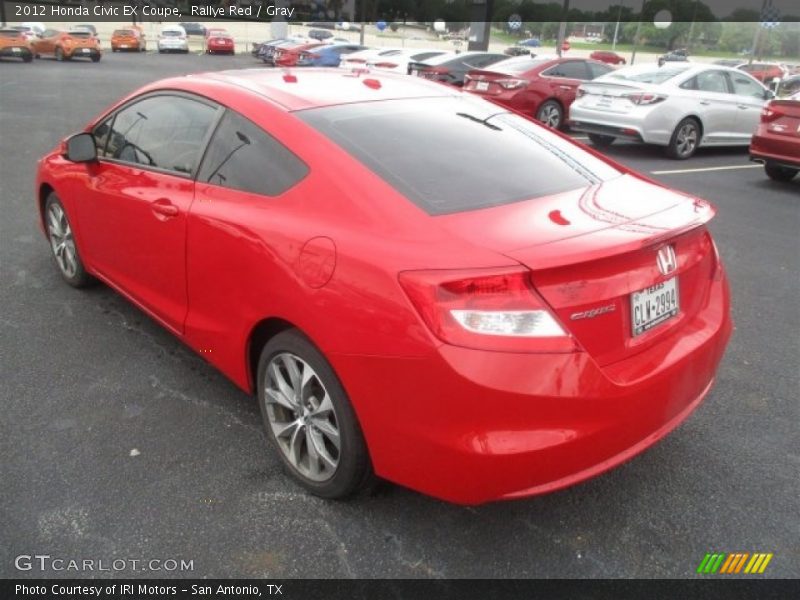 Rallye Red / Gray 2012 Honda Civic EX Coupe