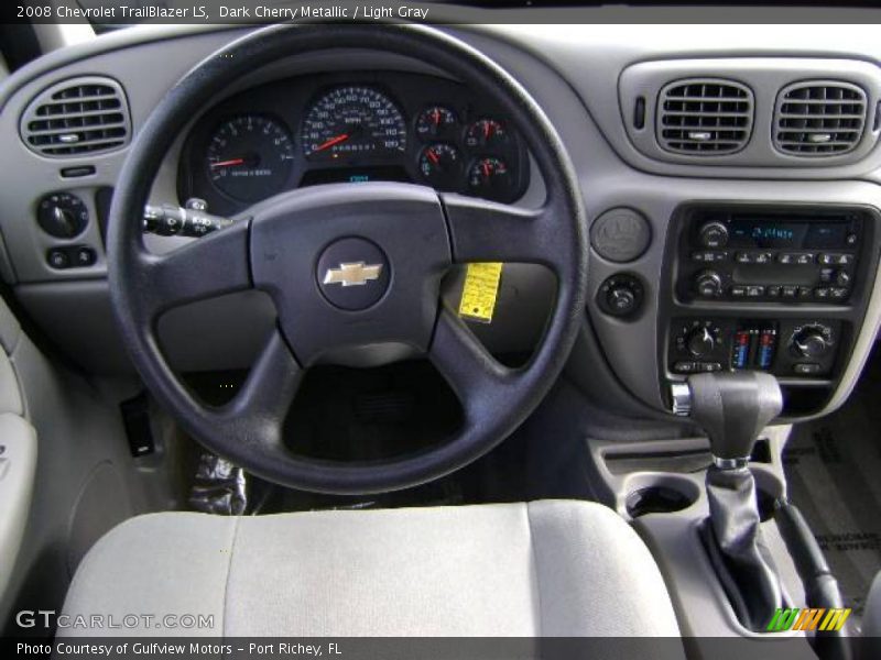 Dark Cherry Metallic / Light Gray 2008 Chevrolet TrailBlazer LS