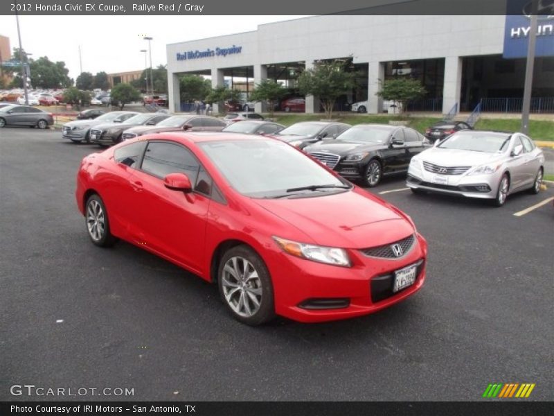 Rallye Red / Gray 2012 Honda Civic EX Coupe