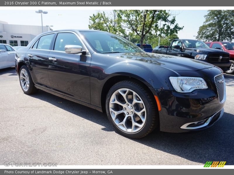 Maximum Steel Metallic / Black 2016 Chrysler 300 C Platinum