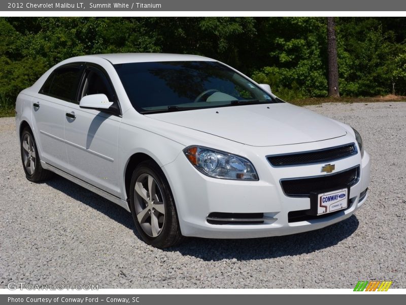 Summit White / Titanium 2012 Chevrolet Malibu LT