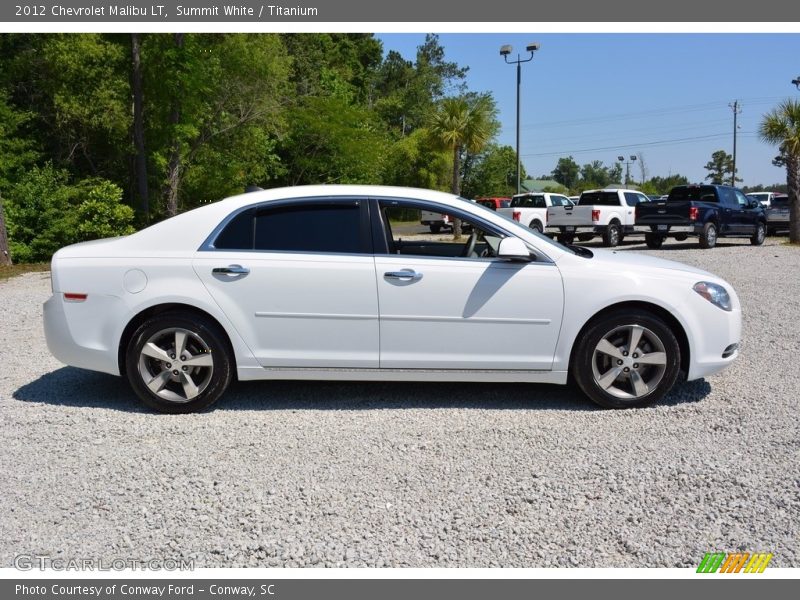 Summit White / Titanium 2012 Chevrolet Malibu LT